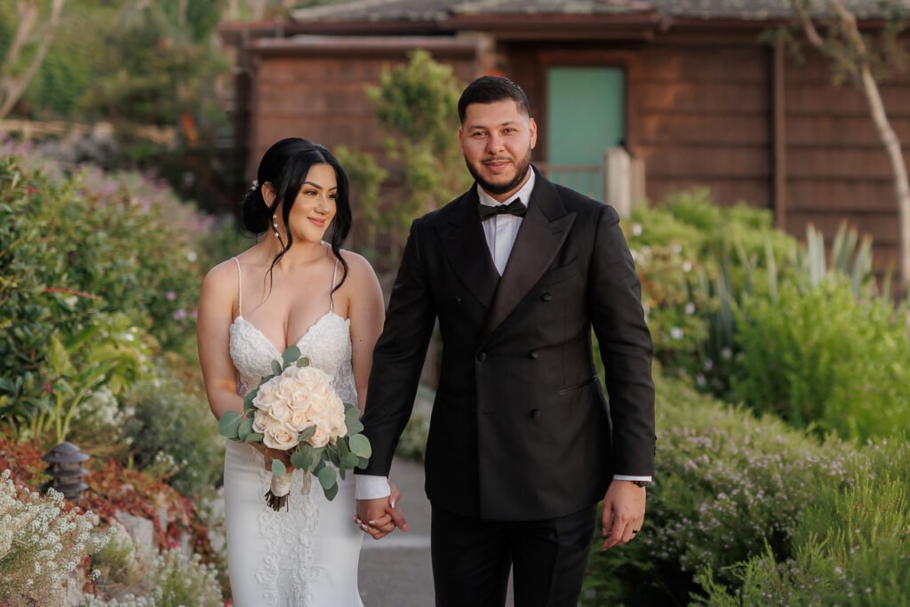 Bride and groom at Hyatt Carmel Highlands wedding